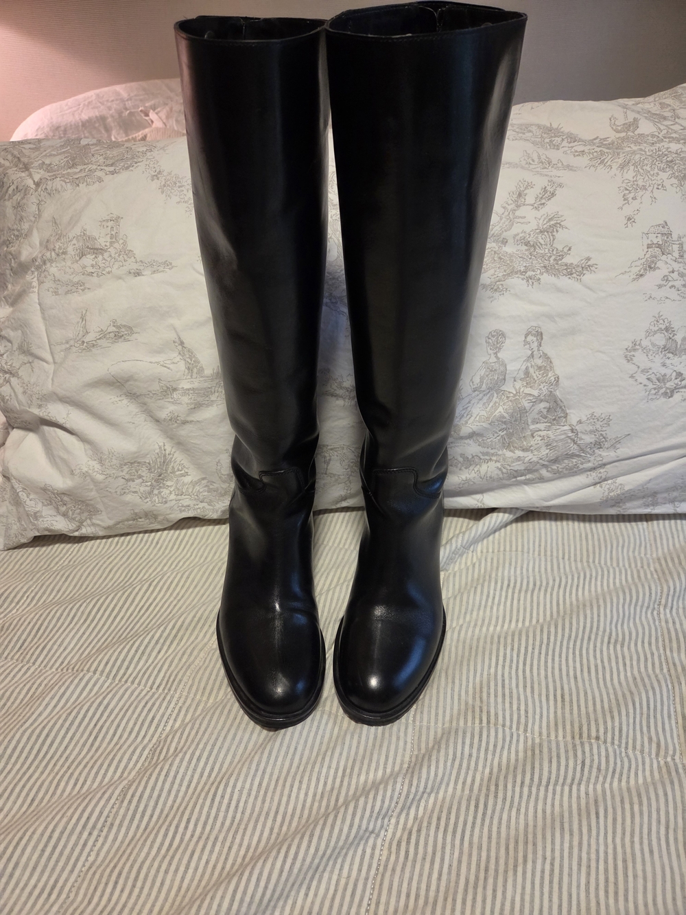 MaxMara Black Over-the-Knee Leather Boots